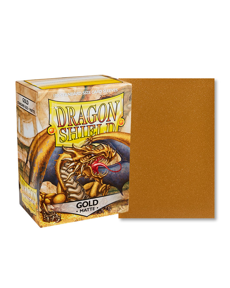 Dragon Shield Sleeves - Standard - Matte (100 ct.) - Gold