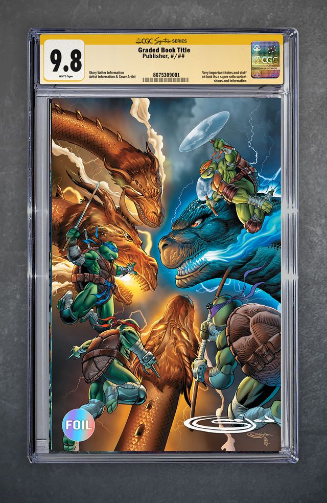 TMNT X Godzilla 1 CGC Signature Series 9.8 Sajad Shah Variant B Virgin Foil LTD 500 [11/12/25]