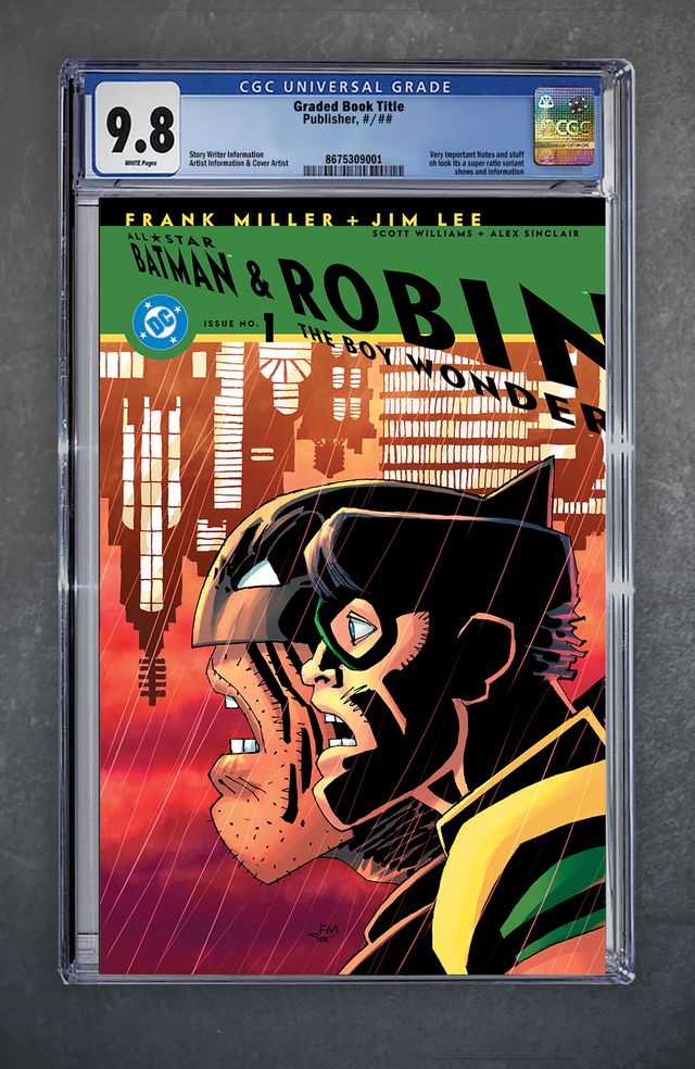 All-Star Batman and Robin, The Boy Wonder 1 Facsimile Edition CGC Universal Series 9.8 Frank Miller Variant A Trade LTD 500 [12/3/25]