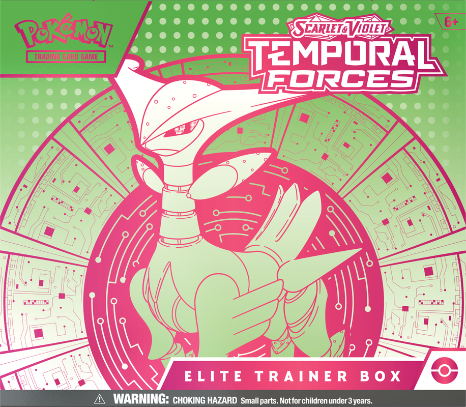 Pre-Order -- Pokemon - Scarlet and Violet - SV5 Temporal Forces - Elite Trainer Boxes - Iron Leaves