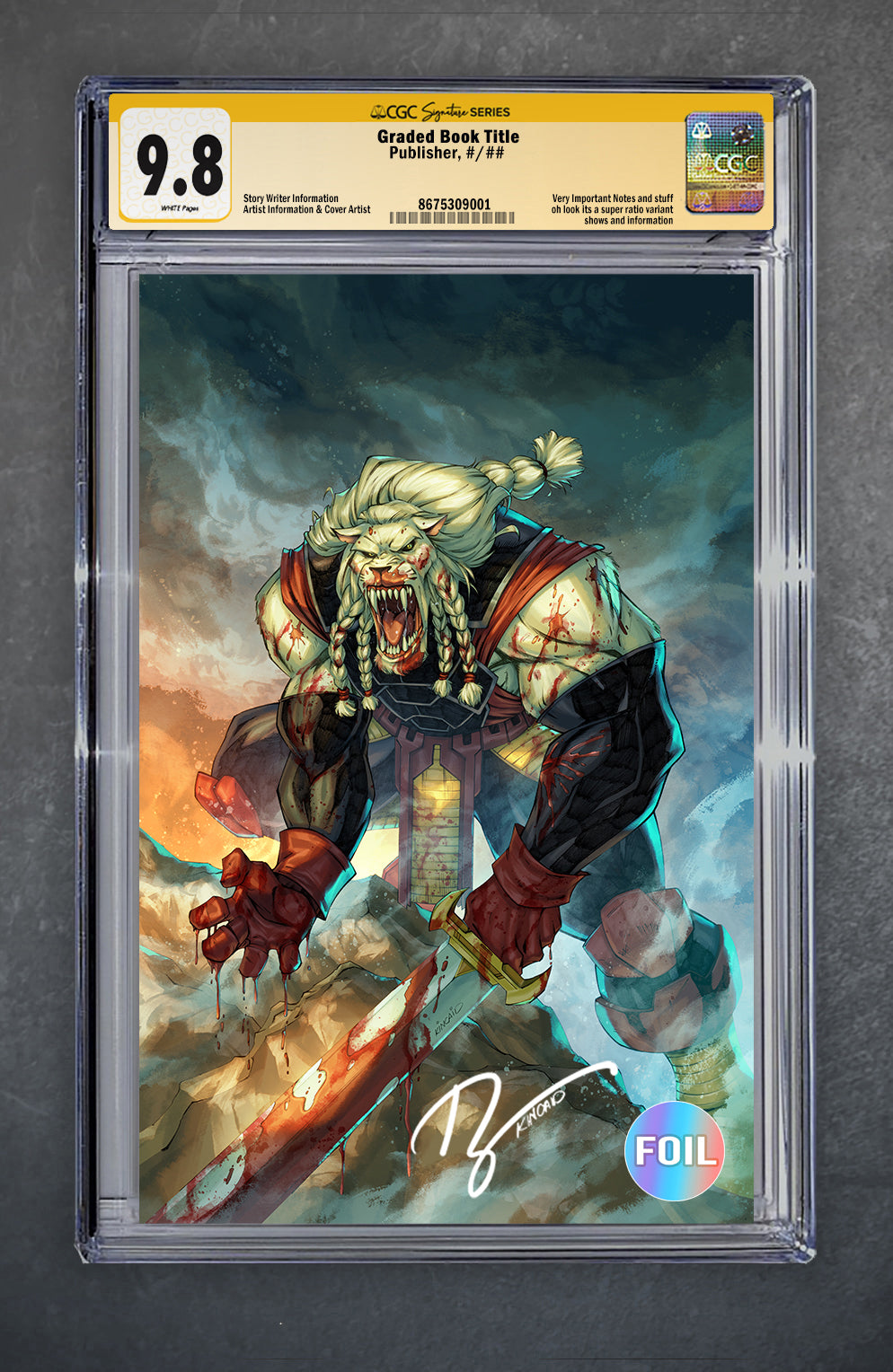 Invincible Universe: Battle Beast #4 CGC Signature Series 9.8 Ryan Kincaid Variant B Virgin Foil LTD 1000 [8/20/25]